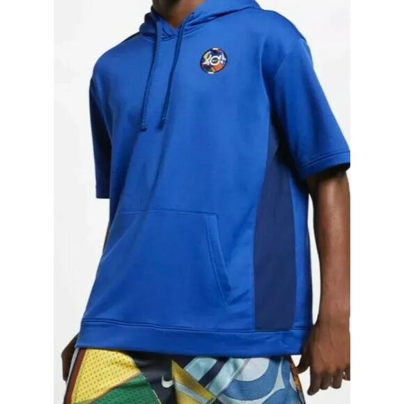 Nike Dri-Fit KD Kevin Durant Men’s Short Sleeve Hoodie Shirt Royal Blue Size XL